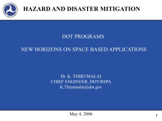 HAZARD AND DISASTER MITIGATION