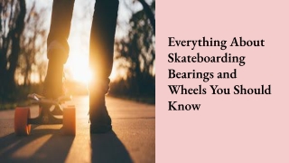 Everything About Skateboarding Bearings and Wheels