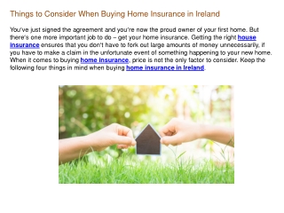 Tips and suggestions on buying a house in Ireland