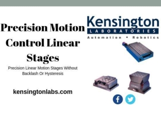 Integrated Precision Motion Control Linear Stages