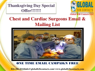 Chest and Cardiac Surgeons Email & Mailing List