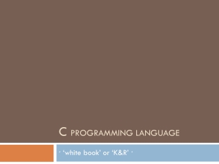 C Programming language