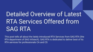 Find the Details about SAG RTA Share Transfer Agent