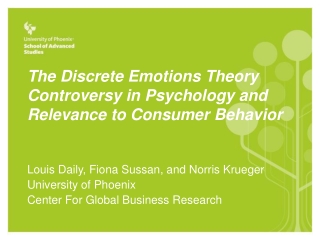 The Discrete Emotions Theory Controversy in Psychology and Relevance to Consumer Behavior