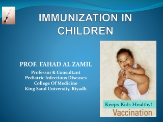 IMMUNIZATION IN CHILDREN