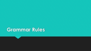 Grammar Rules