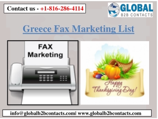 Greece Fax Marketing Data