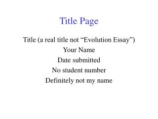 Title Page