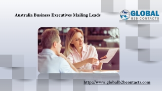 Australia Business Executives Mailing Leads