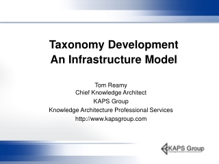 Taxonomy Development An Infrastructure Model
