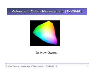 Colour and Colour Measurement (TX-2046)