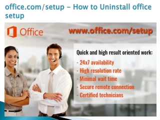 office.com/setup - How to Uninstall office setup