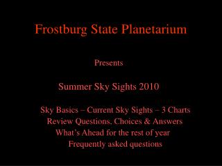 Frostburg State Planetarium