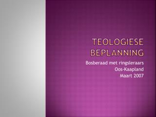 Teologiese Beplanning