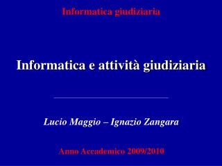 Informatica giudiziaria