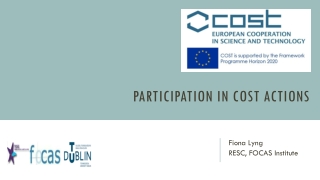 Participation in COST Actions