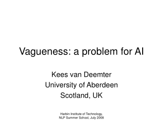 Vagueness: a problem for AI