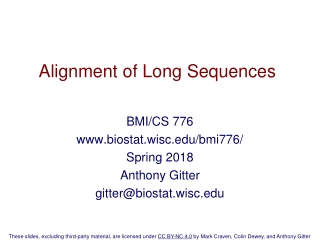 Alignment of Long Sequences