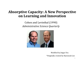 Absorptive Capacity: A New Perspective on Learning and Innovation