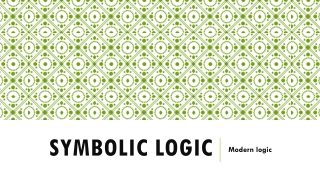 Symbolic logic