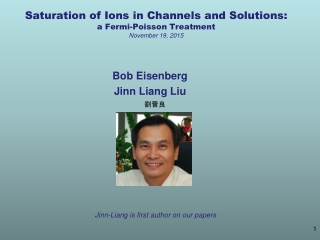 Saturation of Ions in Channels and Solutions: a Fermi-Poisson Treatment November 19, 2015