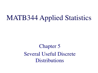 MATB344 Applied Statistics