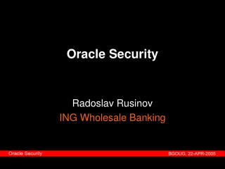 Oracle Security