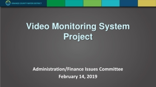 Video Monitoring System Project