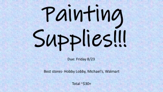 Painting Supplies!!! 