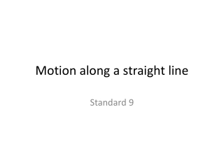 Motion along a straight line