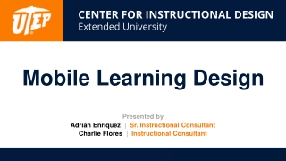 Mobile Learning Design