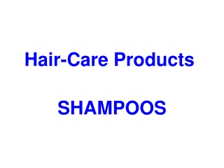Hair-Care Products