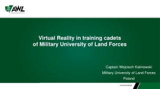 Virtual Reality in training cadets of Military University of Land Forces