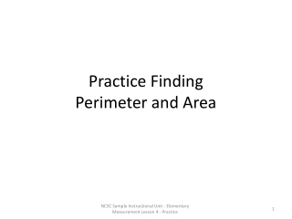 Practice Finding Perimeter and Area