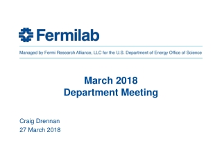 March 2018 Department Meeting