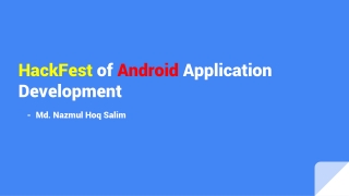 HackFest of Android Application Development