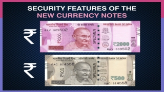 Security Features on ₹ 500 &amp; ₹ 2,000  Notes