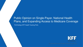 Public Opinion on Single-Payer, National Health Plans, and Expanding Access to Medicare Coverage