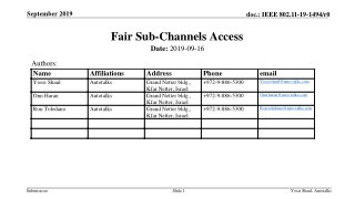Fair Sub-Channels Access