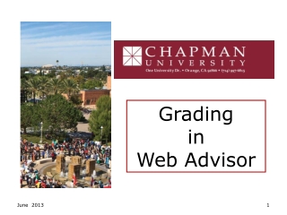 Grading in Web Advisor