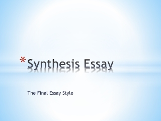 Synthesis Essay