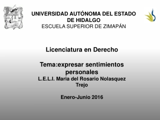 UNIVERSIDAD AUTÓNOMA DEL ESTADO DE HIDALGO ESCUELA SUPERIOR DE ZIMAPÁN