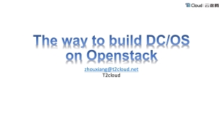 The way to build DC/OS on Openstack