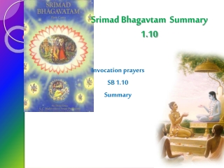 Srimad Bhagavtam Summary 1.10