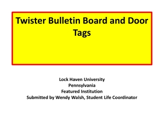 Twister Bulletin Board and Door Tags