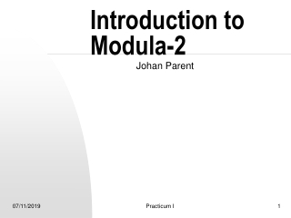 Introduction to Modula - 2