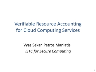 Verifiable Resource Accounting for Cloud Computing Services