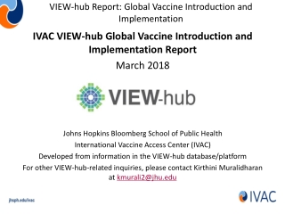 VIEW-hub Report: Global Vaccine Introduction and Implementation