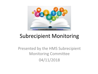 Subrecipient Monitoring