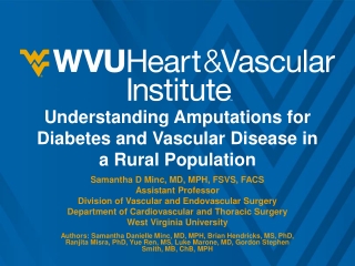 Understanding Amputations for Diabetes and Vascular Disease in a Rural Population